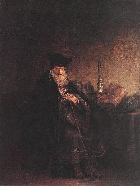REMBRANDT Harmenszoon van Rijn Old Rabbi Norge oil painting art